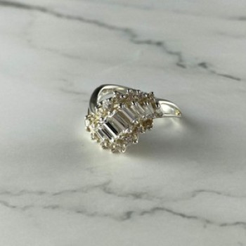 925 Sterling Silver CZ Ring Size 11.5