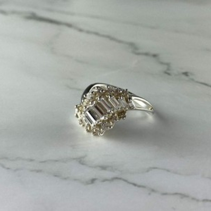 925 Sterling Silver CZ Ring Size 11.5
