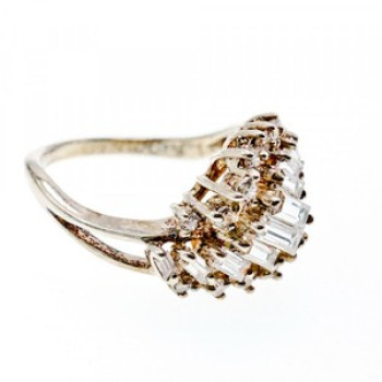 925 Sterling Silver CZ Ring Size 11.5