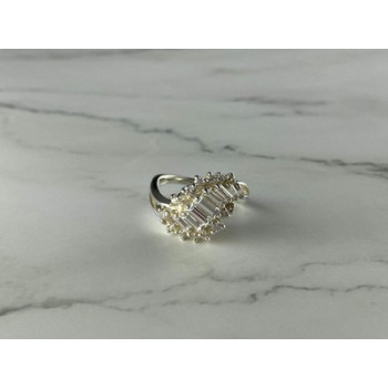 925 Sterling Silver CZ Ring Size 11.5