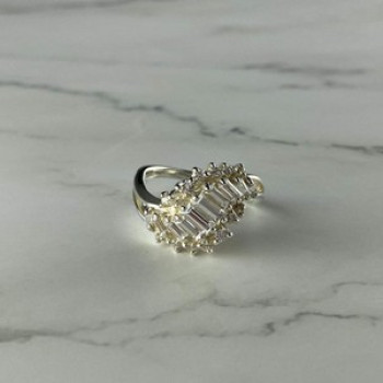 925 Sterling Silver CZ Ring Size 11.5
