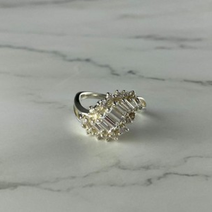 925 Sterling Silver CZ Ring Size 11.5