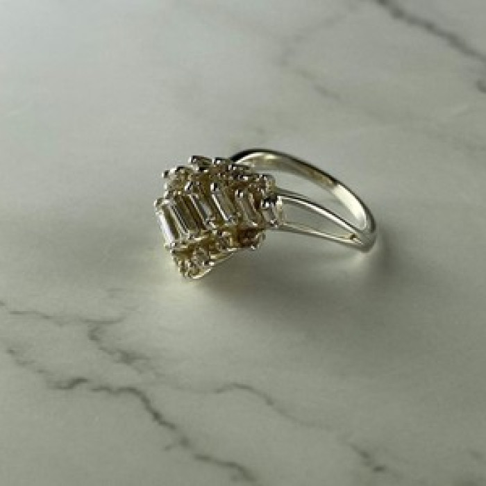 925 Sterling Silver CZ Ring Size 11.5