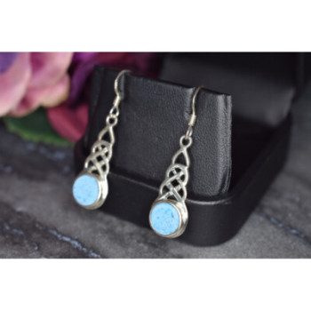 925 Sterling Silver Larimar Earrings