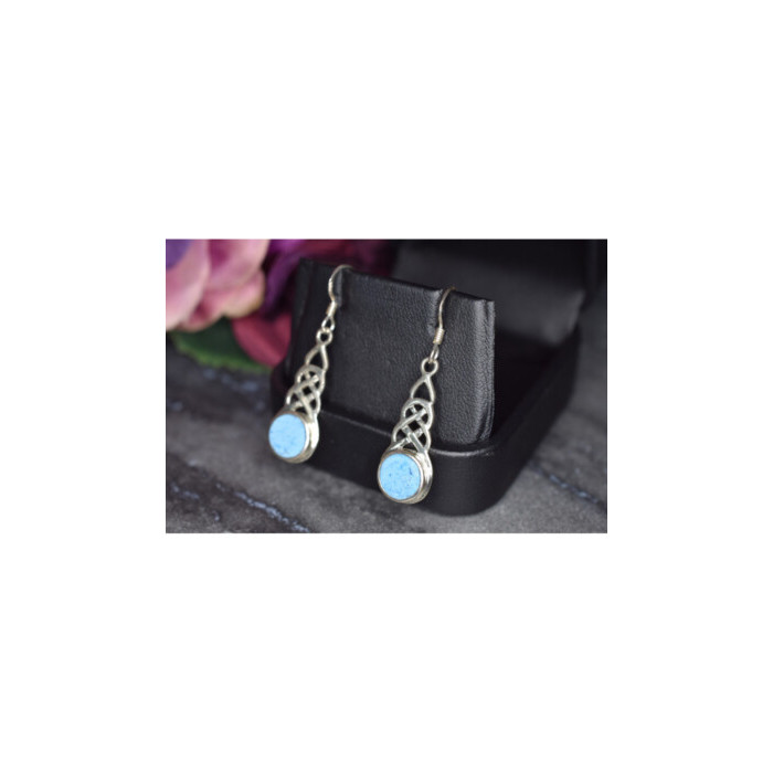 925 Sterling Silver Larimar Earrings