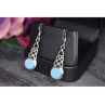 925 Sterling Silver Larimar Earrings