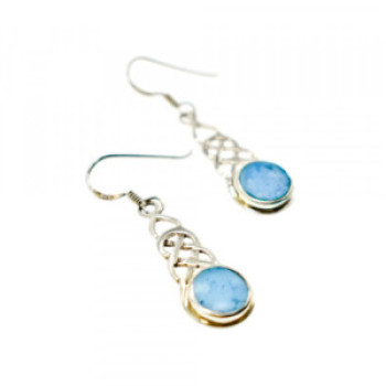 925 Sterling Silver Larimar Earrings