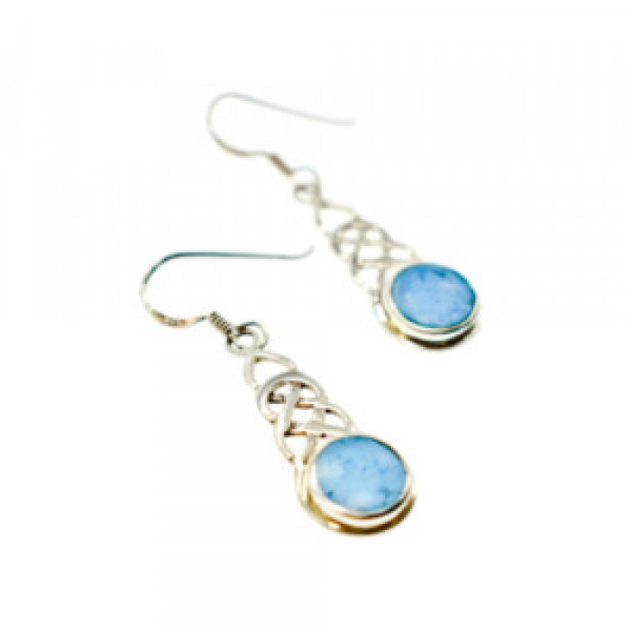 925 Sterling Silver Larimar Earrings