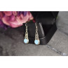 925 Sterling Silver Larimar Earrings