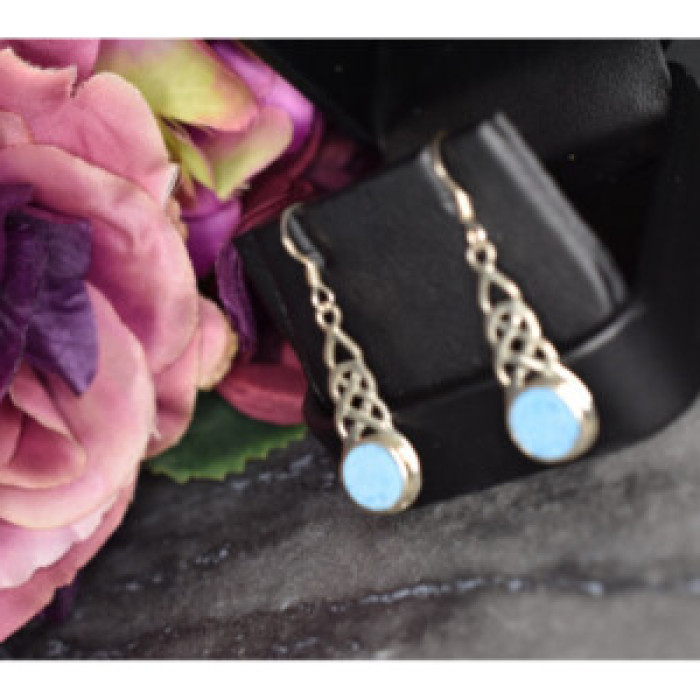 925 Sterling Silver Larimar Earrings