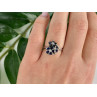 925 Sterling Silver Sapphire & CZ 