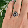 925 Sterling Silver Sapphire & CZ 