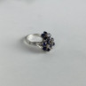 925 Sterling Silver Sapphire & CZ 