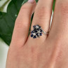 925 Sterling Silver Sapphire & CZ 