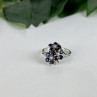 925 Sterling Silver Sapphire & CZ 