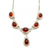 Vintage 925 Sterling Silver Amber Necklace