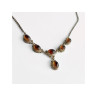 Vintage 925 Sterling Silver Amber Necklace