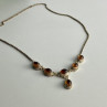 Vintage 925 Sterling Silver Amber Necklace