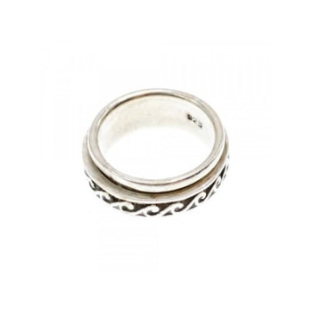 Vintage 925 Sterling Silver Spinner Band Ring Size 6.75
