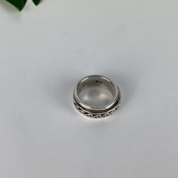 Vintage 925 Sterling Silver Spinner Band Ring Size 6.75