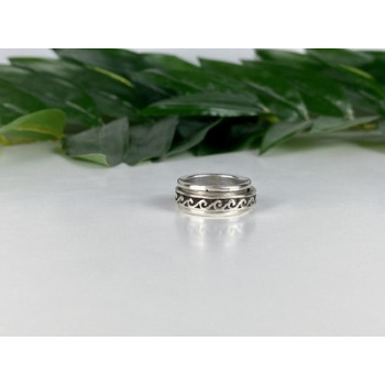 Vintage 925 Sterling Silver Spinner Band Ring Size 6.75