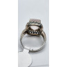 925 Sterling Silver Quartz & Zircon Ring Size 8