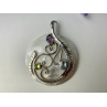 925 STERLING SILVER TOPAZ, AMETHYST, PERIDOT, MOTHER OF PEARL PENDANT