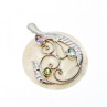 925 Sterling Silver Topaz, Amethyst, Peridot, Mother OF Pearl Pendant