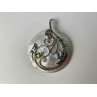 925 STERLING SILVER TOPAZ, AMETHYST, PERIDOT, MOTHER OF PEARL PENDANT