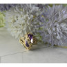 Vintage 925 Sterling Silver Purple Tourmaline & Marcasites Ring Size 6.75