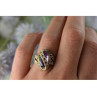 Vintage 925 Sterling Silver Purple Tourmaline & Marcasites Ring Size 6.75