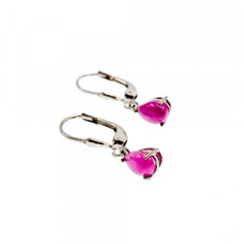 925 Sterling Silver Pink Spinel Earrings