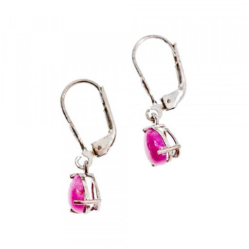 925 Sterling Silver Pink Spinel Earrings