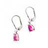 925 Sterling Silver Pink Spinel Earrings