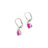 925 Sterling Silver Pink Spinel Earrings