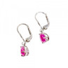 925 Sterling Silver Pink Spinel Earrings