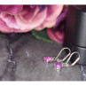925 Sterling Silver Pink Spinel Earrings