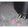 925 Sterling Silver Pink Spinel Earrings