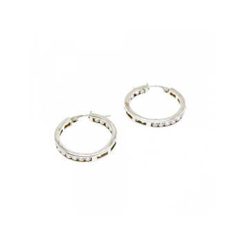 925 Sterling Silver Gold Plated CZ Earrings