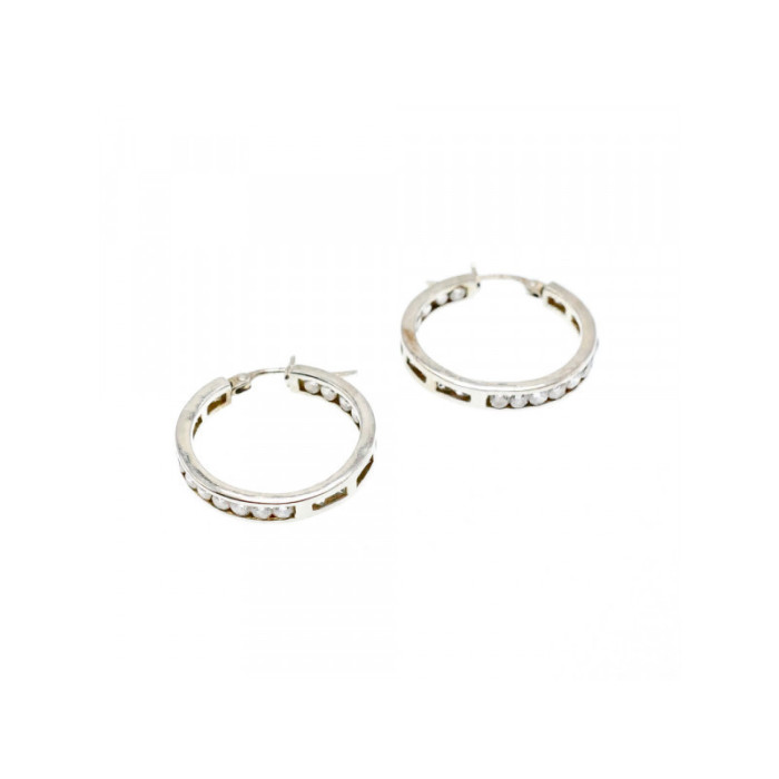 925 Sterling Silver Gold Plated CZ Earrings