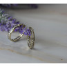 925 Sterling Silver Gold Plated CZ Earrings