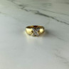 925 Sterling Silver Gold Plated Ring Size 5.5