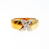 925 Sterling Silver Gold Plated Ring Size 5.5