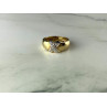 925 Sterling Silver Gold Plated Ring Size 5.5