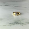 925 Sterling Silver Gold Plated Ring Size 5.5