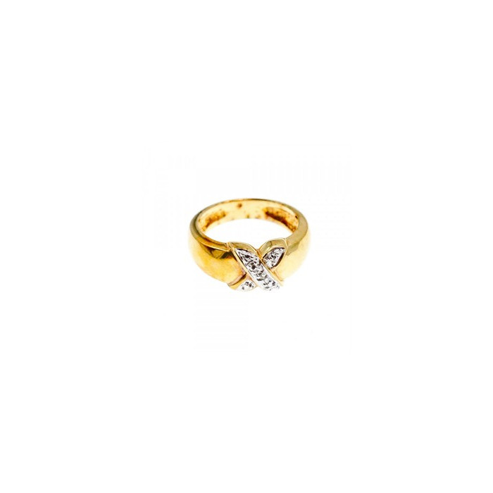 925 Sterling Silver Gold Plated Ring Size 5.5