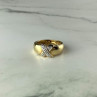 925 Sterling Silver Gold Plated Ring Size 5.5