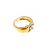 925 Sterling Silver Gold Plated Ring Size 5.5
