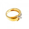 925 Sterling Silver Gold Plated Ring Size 5.5