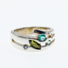 925 Sterling Silver Multicolor Spinel Ring Size 7